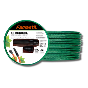 Kit Manguera 1/2" Trenzada C/Acc. FAMASTIL 10 mts. VERDE