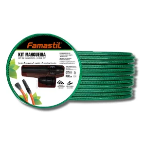 Kit Manguera 1/2" Trenzada C/Acc. FAMASTIL 10 mts. VERDE