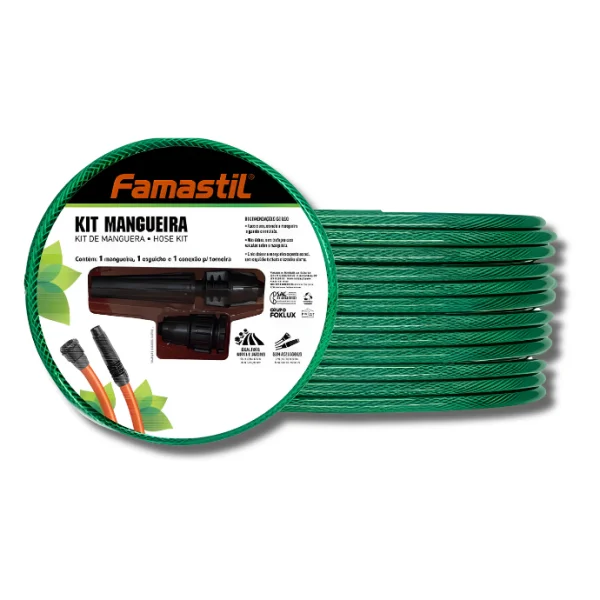 Kit Manguera 1/2" Trenzada C/Acc. FAMASTIL 30 mts. VERDE