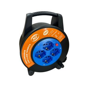 Enrollador 4 shuko 3 x 1 mm 10 mts NAF