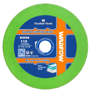 DISCO CORTE VIDRIO 4 1/2" X 22.2MM C/ANILLO REDUCTOR 20MM WADFOW